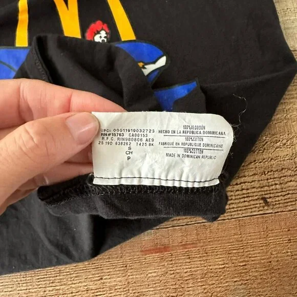 Champion Small Black Malibu California T Shirt Ronald McDonald Surfing Graphic - Picture 8 of 9